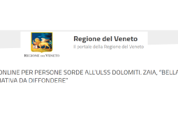 Interprete LIS online per persone sorde. Zaia "Iniziativa da diffondere"